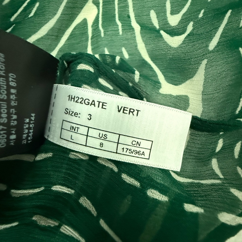 BA&SH Green Patterned Blouse Sz3/US8 - Picture 5 of 14